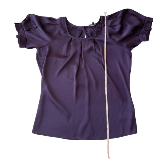 Y2K Express short sleeve eggplant top women's size XS NEW without tag - Picture 7 of 10